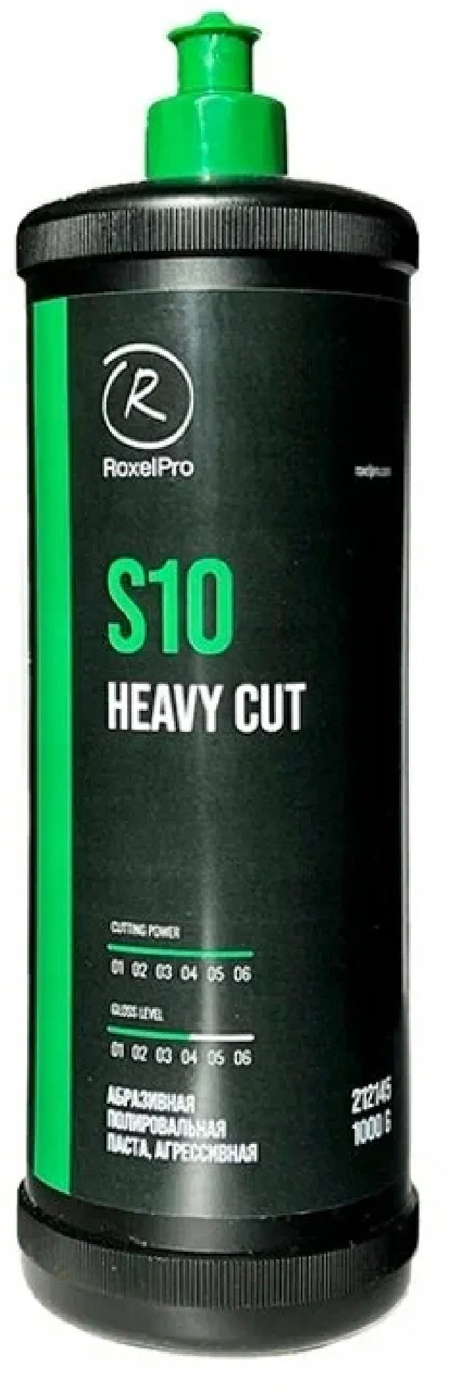Фото RoxelPro Абразивная полировальная паста S10 HEAVY CUT (зелёный колпачёк), очень быстрая, 1кг RLP-212145 