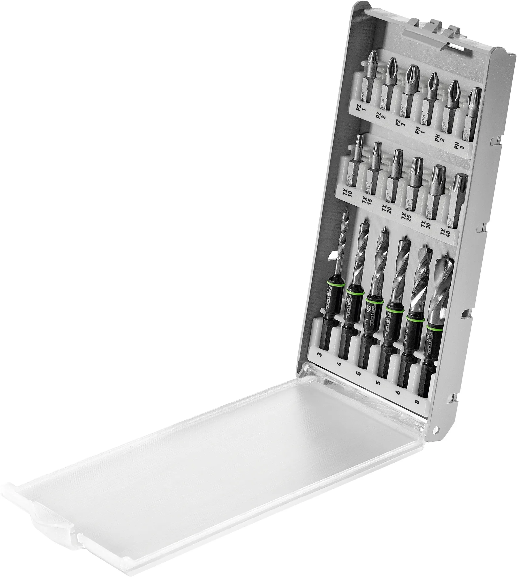 Фото Festool Набор сверл по дереву с битами BKS SYS3 D3-8 K CE/W FST-577395 