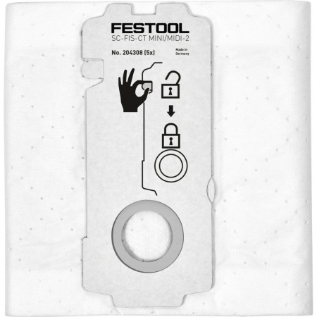 Фото Festool Мешки для пылесоса SELFCLEAN SC-FIS-CT MINI/MIDI-2/5/CT15 FST-SC-FIS-CT MINI/MIDI-2/5/CT15 FST-204308-1, FST-204308