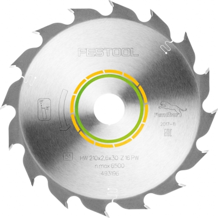 Фото Festool Пильный диск 210x2,6x30 PW16 FST-493196 