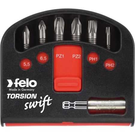 Фото Felo Набор бит Swift Torsion PZ-PH-TORX с битодержателем, 7 ед FLO-02060206 