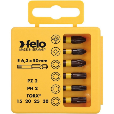 Фото Felo Набор бит Profi Impact PZ-PH-TORX 50 мм, 6 ед FLO-03692546 