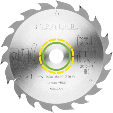 Фото Festool Пильный диск 160x1,8x20 W18 FST-500458 