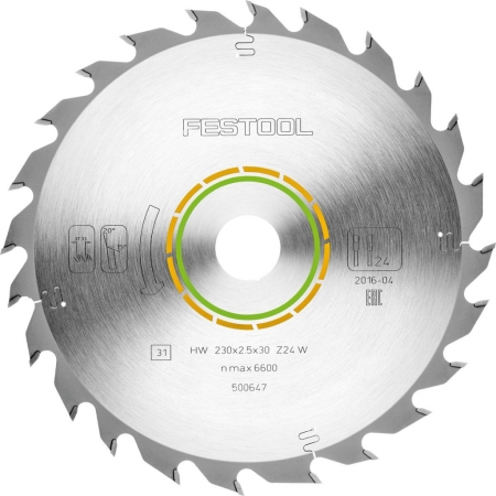 Фото Festool Пильный диск 230x2,5x30 W24 FST-500647 