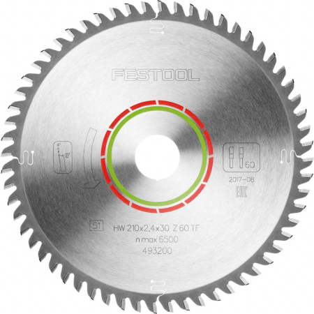 Фото Festool Пильный диск 210x2,4x30 TF60 FST-493200 