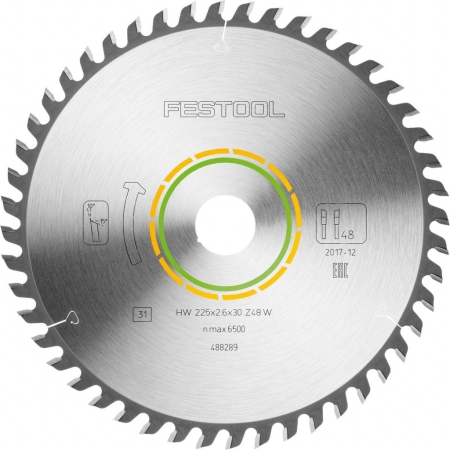 Фото Festool Пильный диск 225x2,6x30 W48 FST-488289 