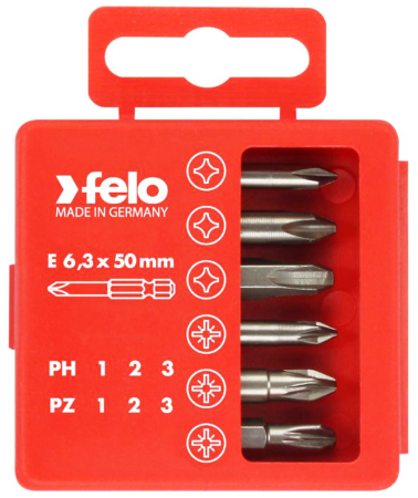 Фото Felo Набор бит Profi Industrial PZ/PH 50 мм, 6 ед FLO-03291516 