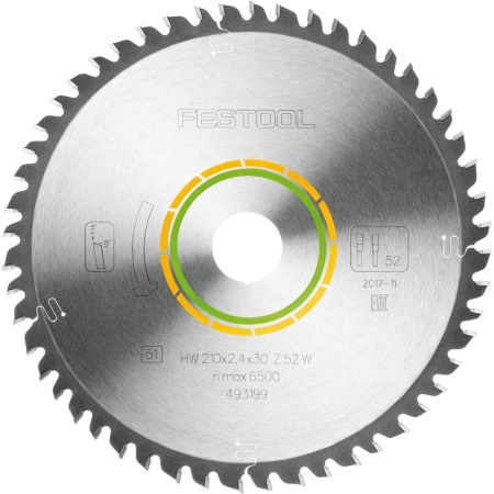 Фото Festool Пильный диск 210x2,4x30 W52 FST-493199 