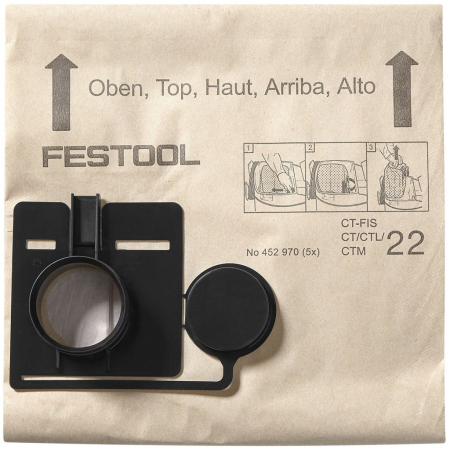 Фото Festool Мешок для пыли FIS-CT/CTL/ CTM 22 20x, 20 шт FST-494631 