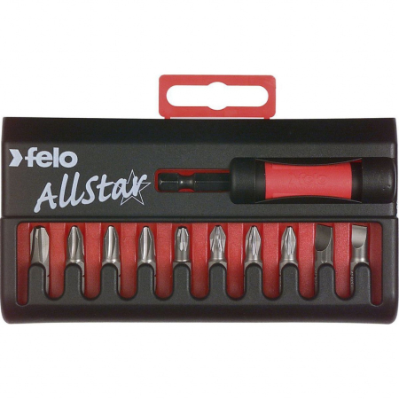 Фото Felo Набор бит AllStar Industrial SL/PH/PZ с битодержателем FeloStar, 11 ед FLO-02090116 