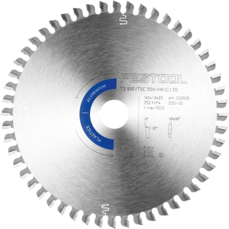 Фото Festool Пильный диск HW 160x1,8x20 F/FA52 FST-205555 