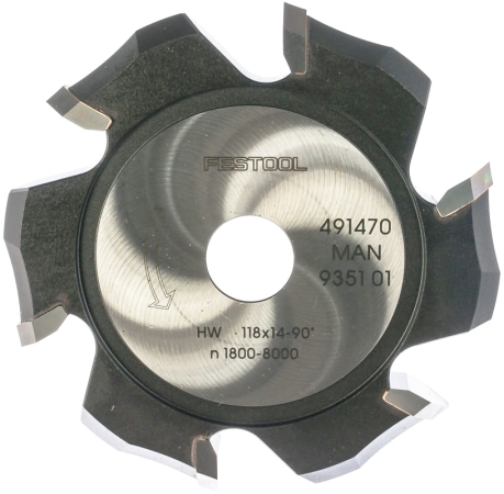 Фото Festool Фреза дисковая V-образная  HW 118x14-90°/Alu FST-491470 