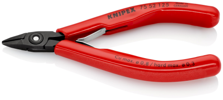 KNIPEX Бокорезы для электроники c резьбовым соединением 125 мм