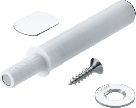 Толкатель Blum TIP-ON для мебельных фасадов, короткий, белый