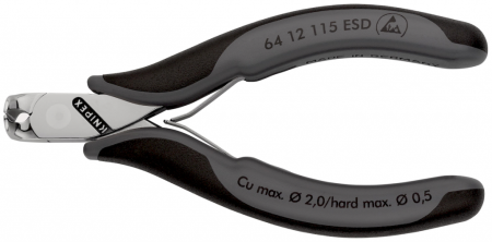 KNIPEX Кусачки торцевые для электроники ESD 115 мм